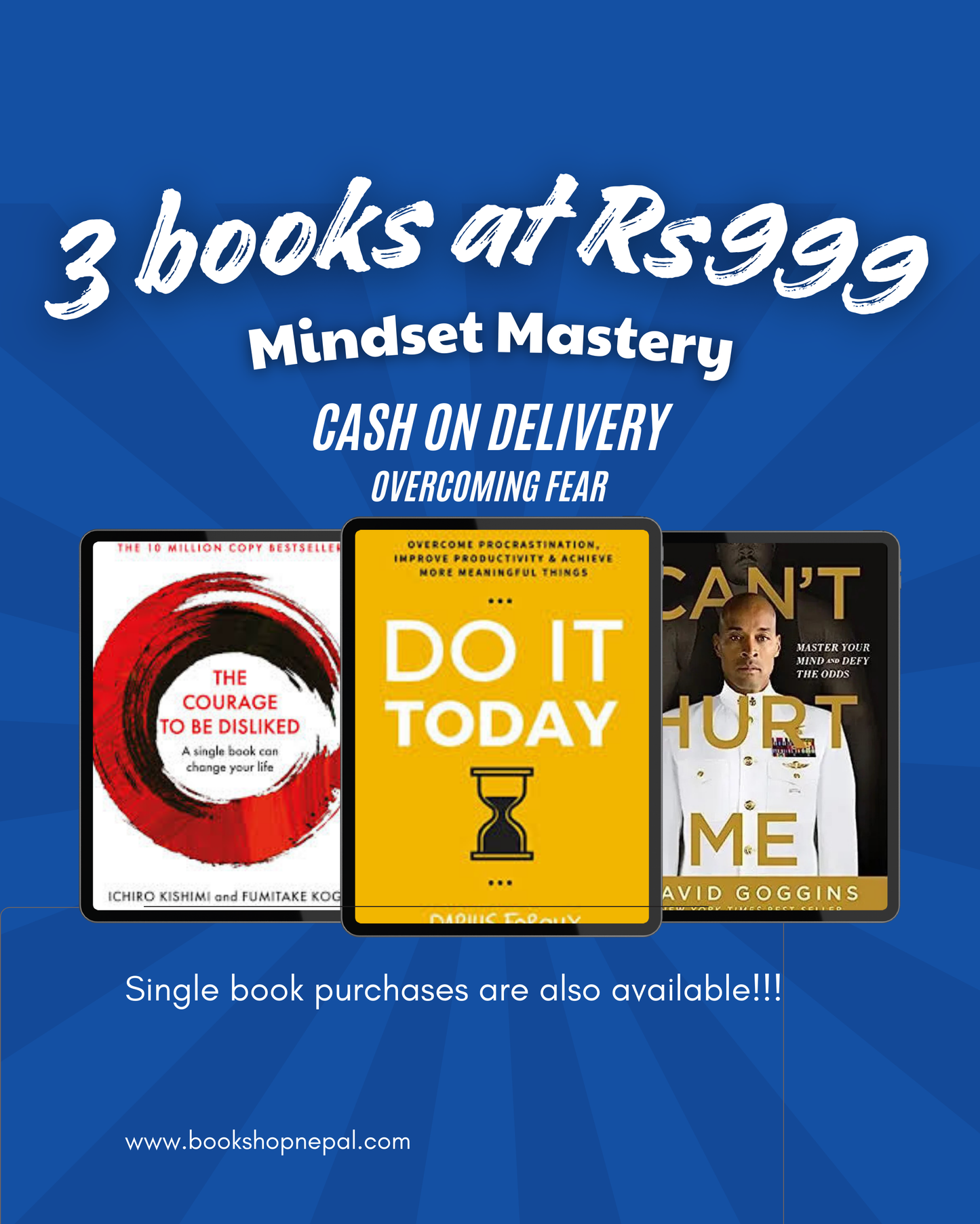 3 mindset mastery combo:Courage to be dislike+Do it today+Can't hurt me