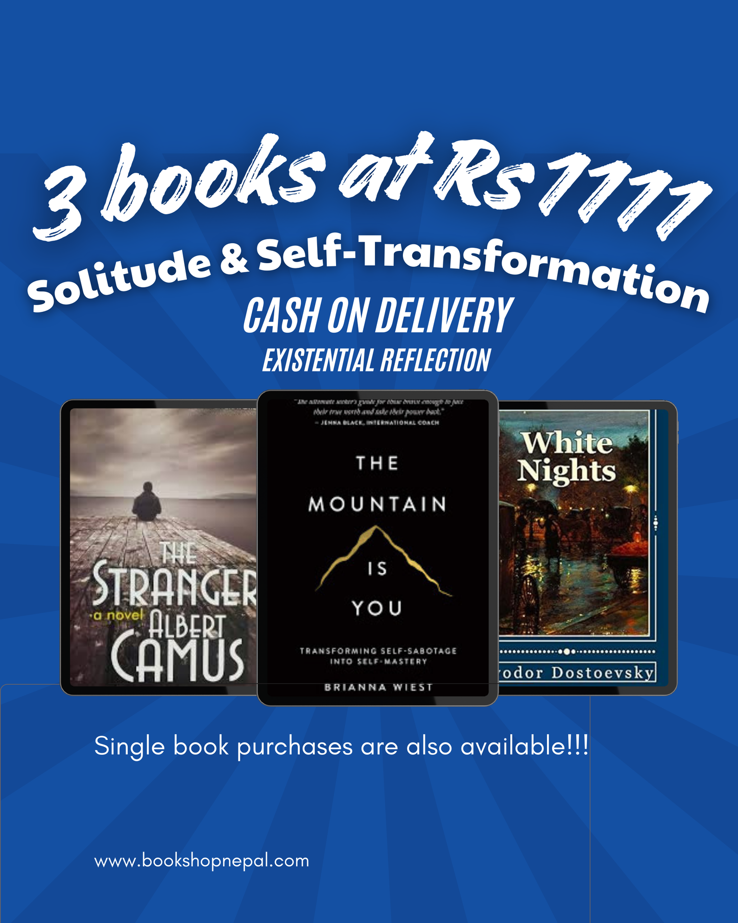 3 solitude and self transformation combo:The stranger+Mountain is you+White nights