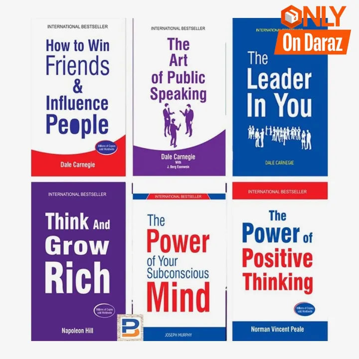 Think And Grow Rich, The Leader In You, The Art Of Public Speaking, The Power Of Positive Thinking, The Power Of Your Subconscious Mind, How To Win Friend And Influence People