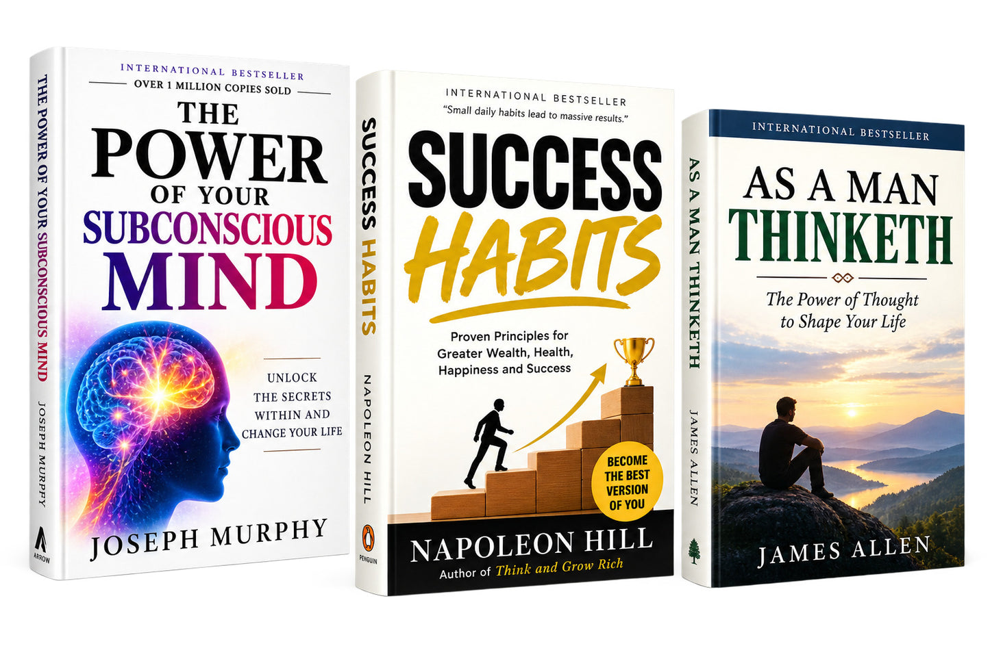 Power of subconscious mind(A) + Success habits + As men thinketh — 3-Book Bundle — 3-Book Bundle