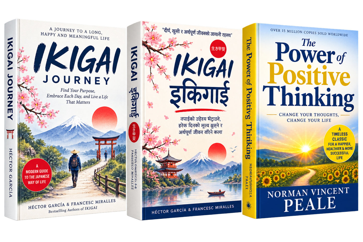ikigai journey + Ikigai nepali + Power of positive thinking(A) — 3-Book Bundle — 3-Book Bundle