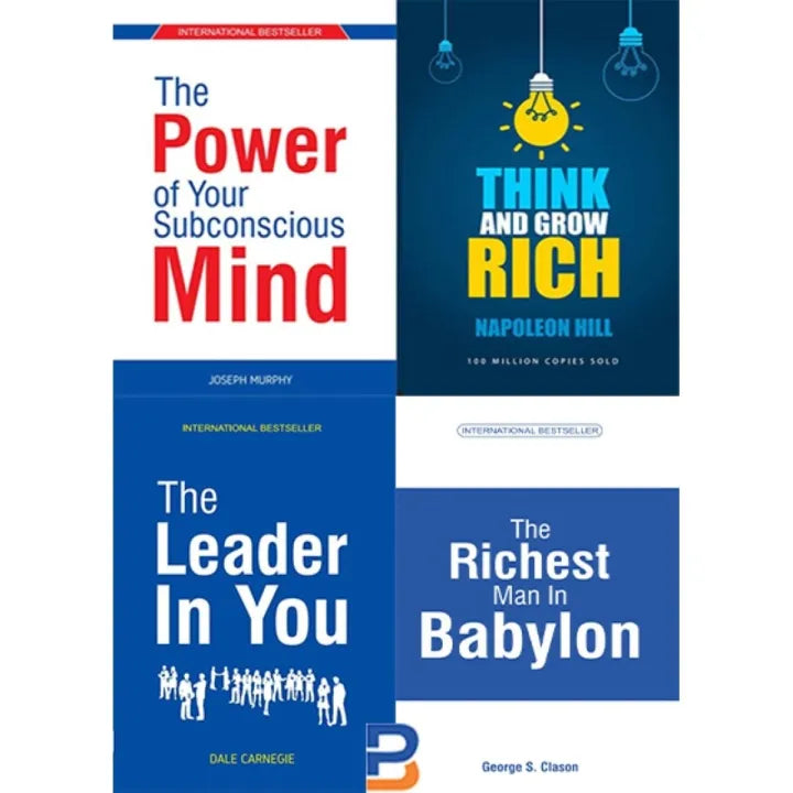 Set Of 4 (Think and Grow Rich+The Leader in You+The Richest Man in Babylon+The Power of Your Subconscious Mind)
