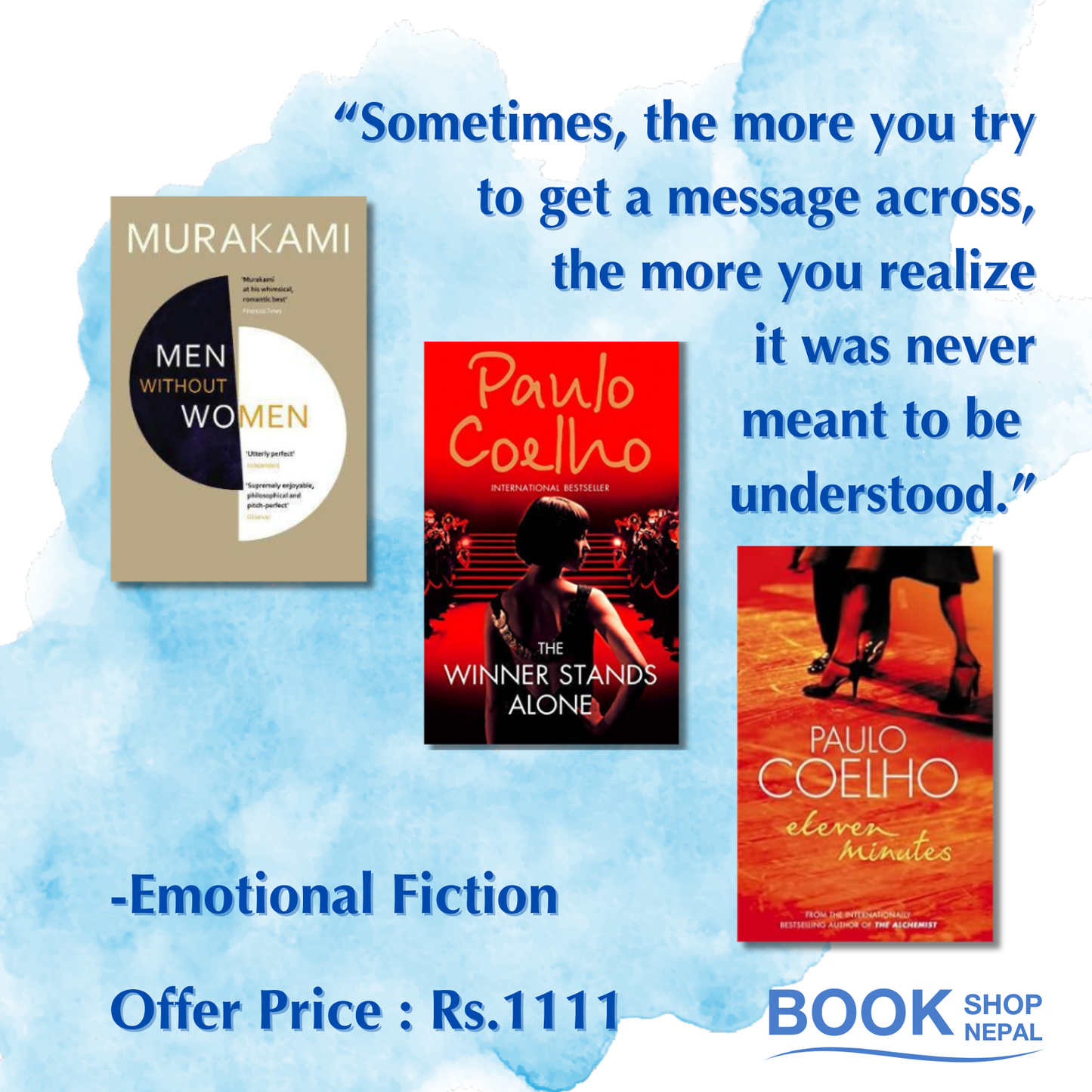 Murakami & Paulo Coelho Combo Men without women + The winner stands alone + eleven minutes