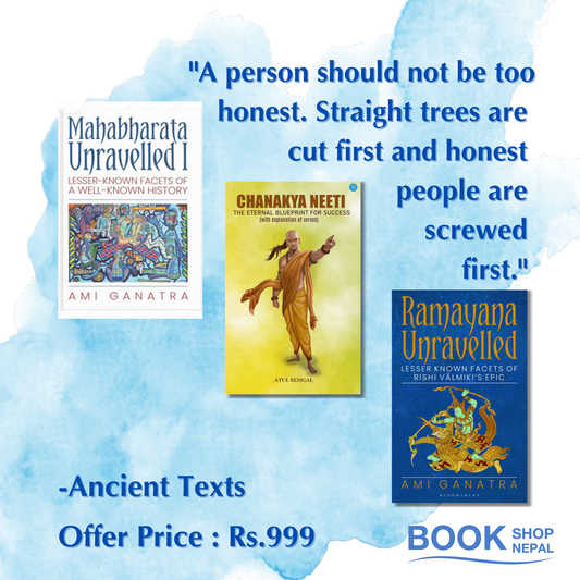 Ancient text combo Mahabharat unravelled+ Ramayan unravelled + chanakya neeti