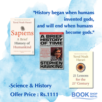 Science & History Combo Sapiens + A brief history of time + 21 lessons for 21st century