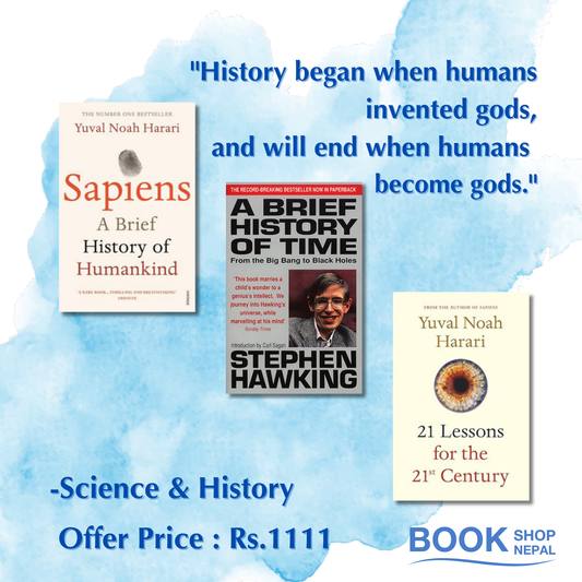 Science & History Combo Sapiens + A brief history of time + 21 lessons for 21st century