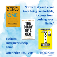 Zero to one + The diary of Ceo + The one thing Business & entreprenuer Combo offer