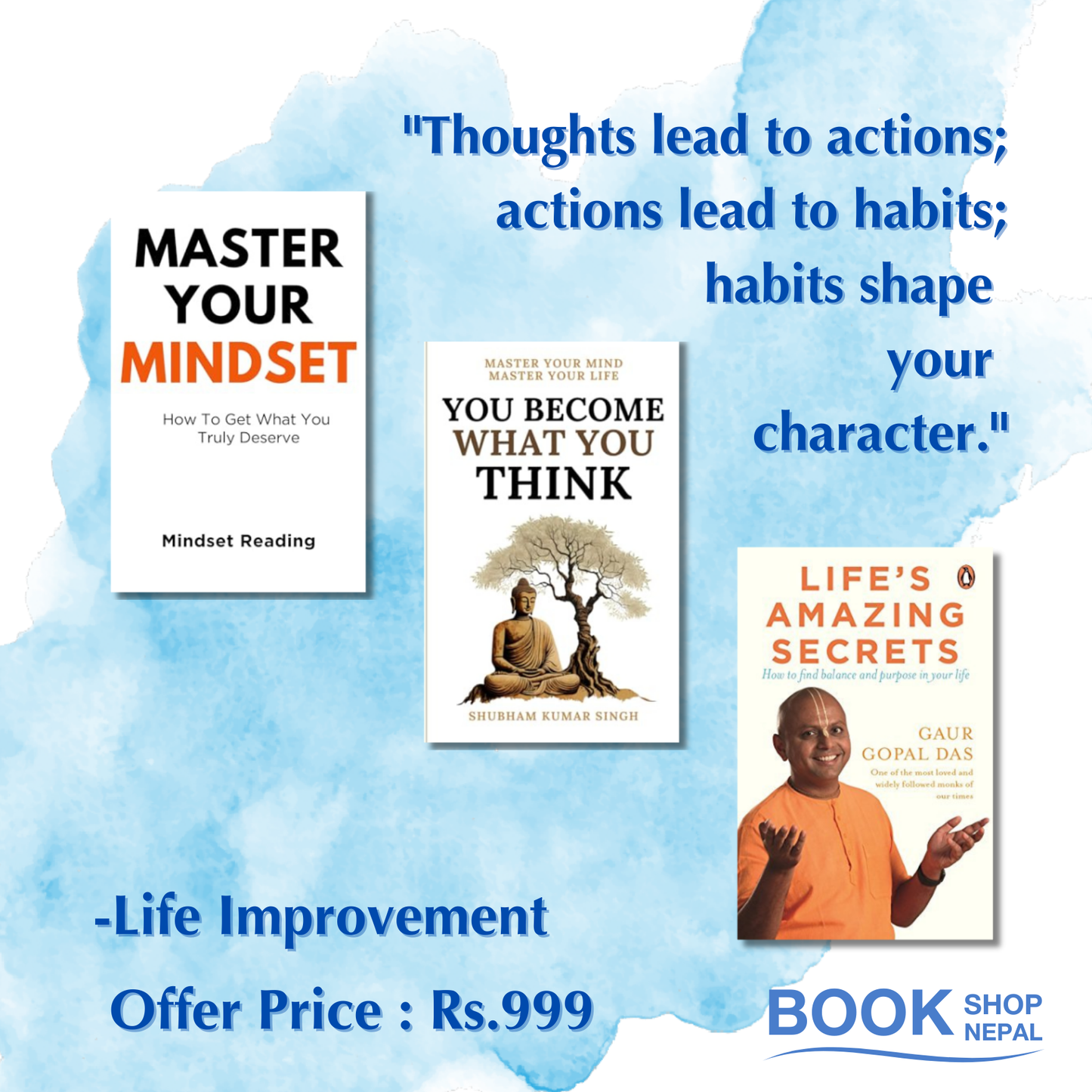 Life Improvement Combo Master your Mindset+ You become what you think + Life's Amazing secret