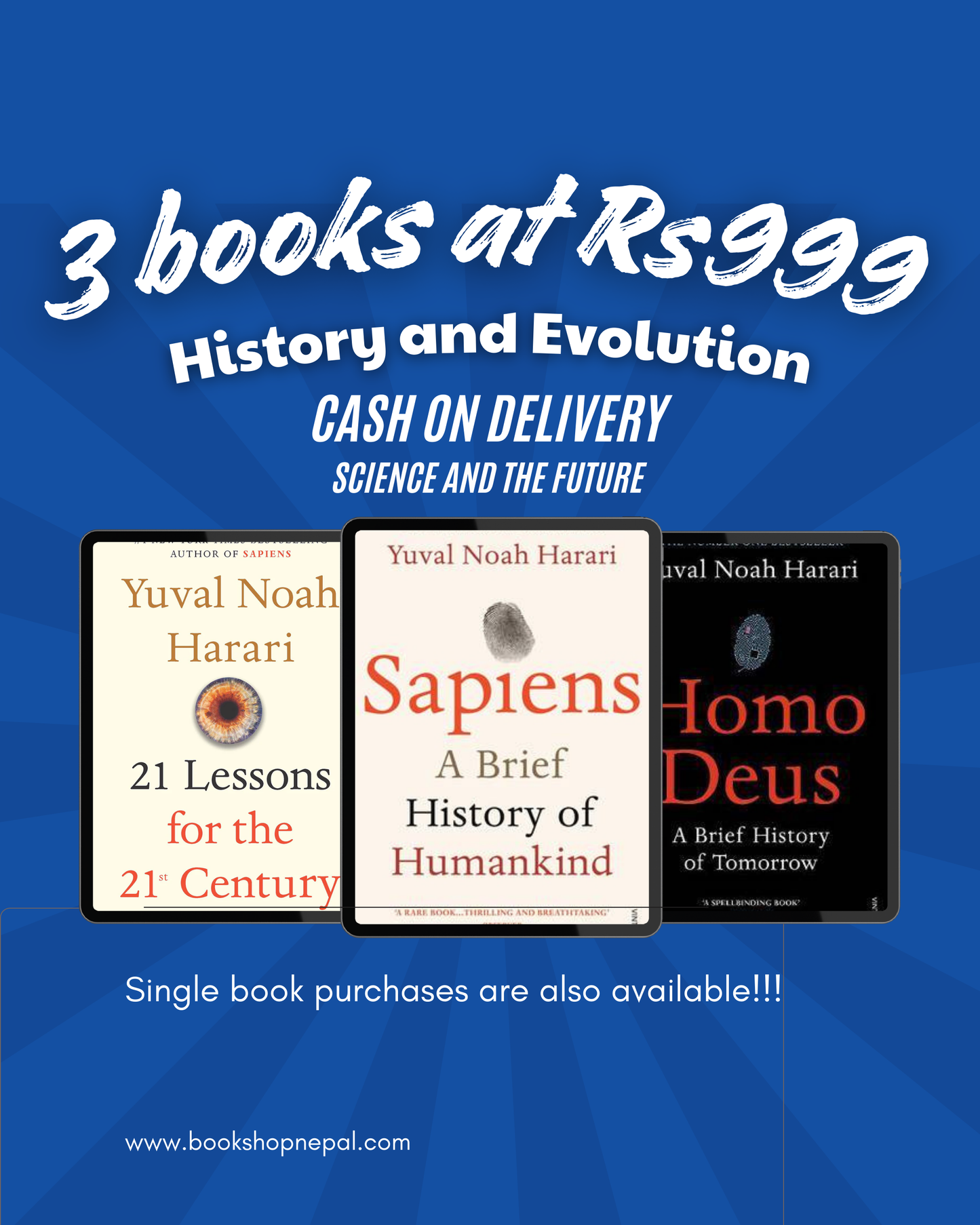 3 history and revolution combo:21 lesson for 21st century+Sapiens+Homodeus