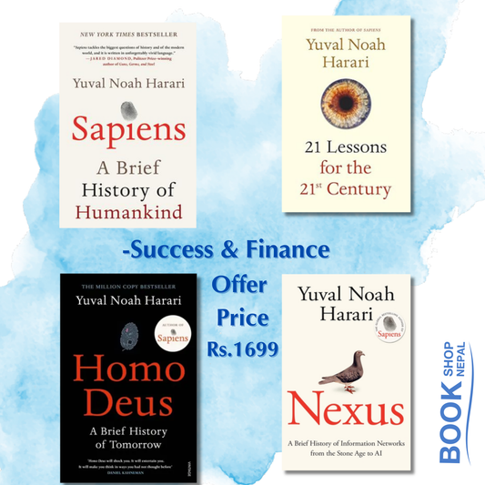 Success and finance combo Sapiens-Yuval noah harari 21 lesson for 21st century-Yuval Noah Harari Homodeus-Yuval Noah Harari Nexus-Yuval Noah Harari