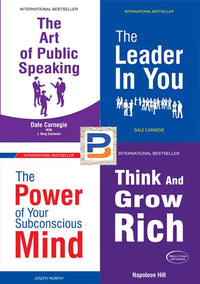 Set Of 4 (The Art of Public Speaking+The Power of Your Subconscious Mind+The Leader in You+Think and Grow Rich)