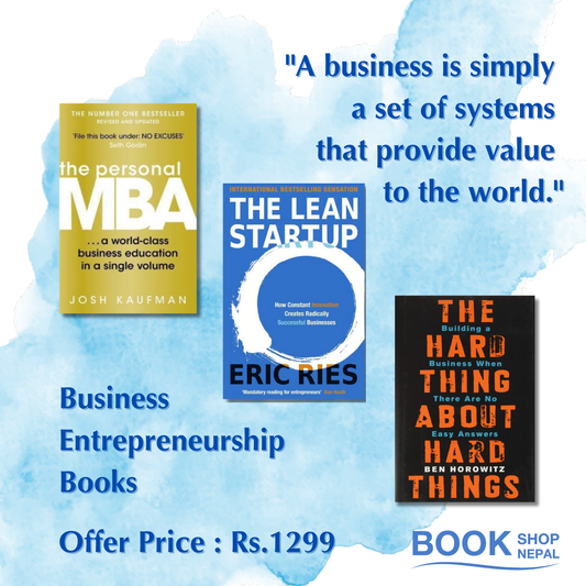 Business Entreprenuer Combo The personal mba+ The lean startup+ The hard things about hard things