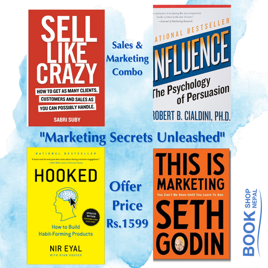 Sales Marketing combo sell like crazy+ influence+ hooked+ this is marketing