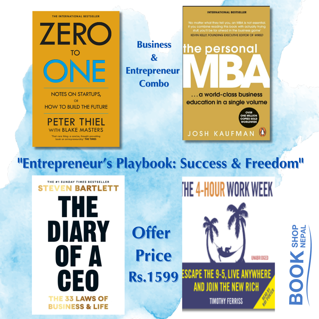 4 business book combo Personal MBA+Diary of a CEO+The 4-Hour Workweek+Zero to One