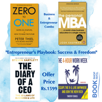 4 business book combo Personal MBA+Diary of a CEO+The 4-Hour Workweek+Zero to One