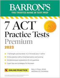 Barrons 7 ACT Practice Tests Online Practice (Authentic Verified) James D. Giovannini, Patsy J. Prince