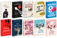 I don’t love you anymore + men without women (murakami) + silent patient + save me an orange + november9 (Colleen Hoover ) + Eleven minutes (paulo coelho ) + bell jar + it ends with us (Colleen Hoover) + before the coffee gets cold + before we forget kindness — 10-Book Bundle — 10-Book Bundle