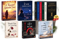 a thousand splendid Suns (Khaled hosseini) + 2am thoughts + Concise law of robert green(5 pc) : 1200 + Thank you for leaving + art of war + the words i wish i said — 6-Book Bundle — 6-Book Bundle