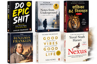 Do epic shit + notes from under ground(authentic verified) + शक्तिका ४८ नियमहरु -३२५(sakti ko 48 niyam) + Benjamin franklin + good vibes good life (vex king) + Nexus(S) — 6-Book Bundle — 6-Book Bundle