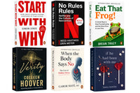 Start With Why + no rules + kiss that frog (Brian Tracy) + veriety .(Colleen Hoover) + when the body says no + if he had been with me by Laura nowlin — 6-Book Bundle — 6-Book Bundle