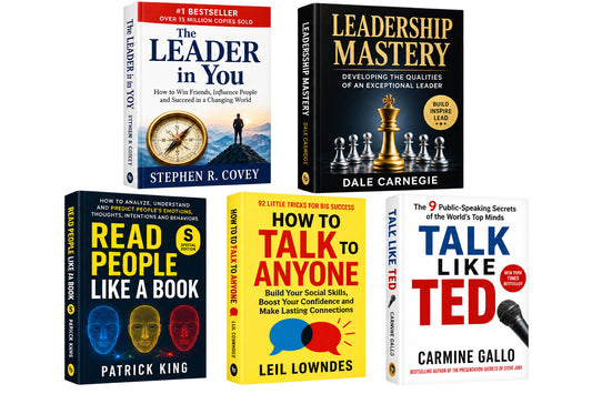 Leader in you + Leadership mastery + read people like a book(S) + How to talk to anyone + talk like ted — 5-Book Bundle — 5-Book Bundle