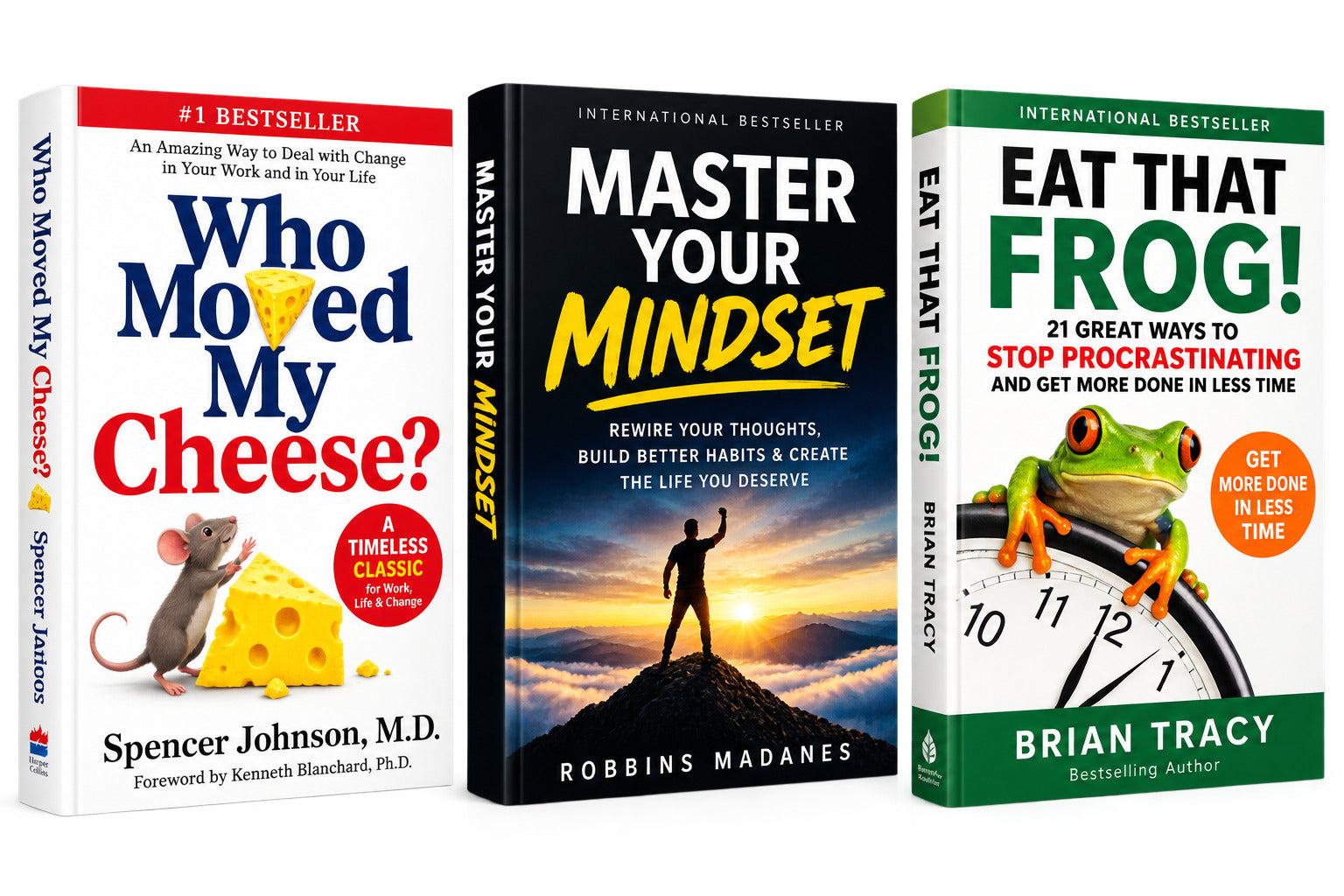 Who moved my cheese + master your mindset + eat that frog (Brian Tracy) — 3-Book Bundle — 3-Book Bundle