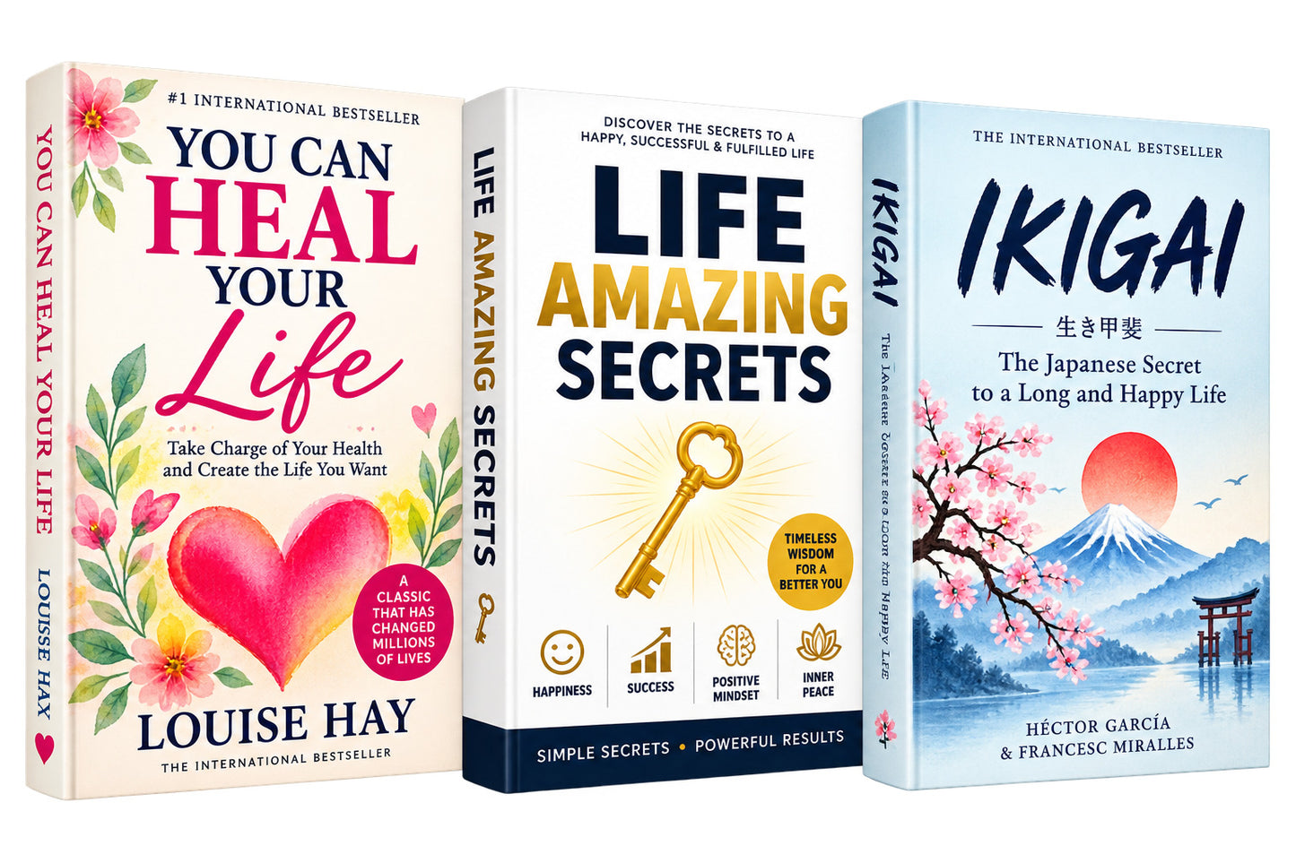 you can heal your life (Louise hay) + Life amazing secrets + Ikigai — 3-Book Bundle — 3-Book Bundle
