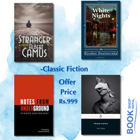 4 classic fiction combo The stranger+White night+Notes from underground+The trial