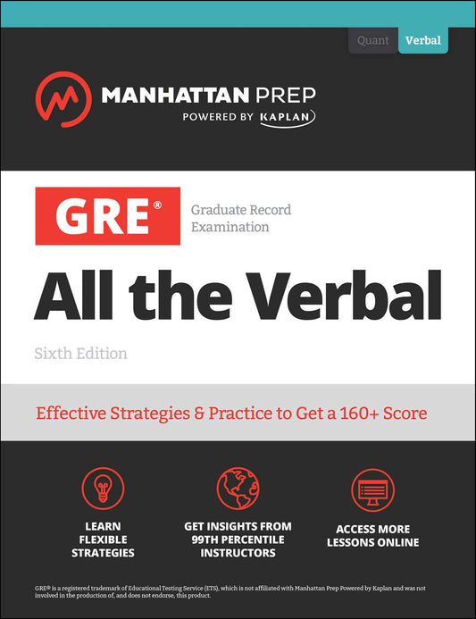 GRE All the Verbal: Effective Strategies & Practice from 99th Percentile Instructors (authentic verified)