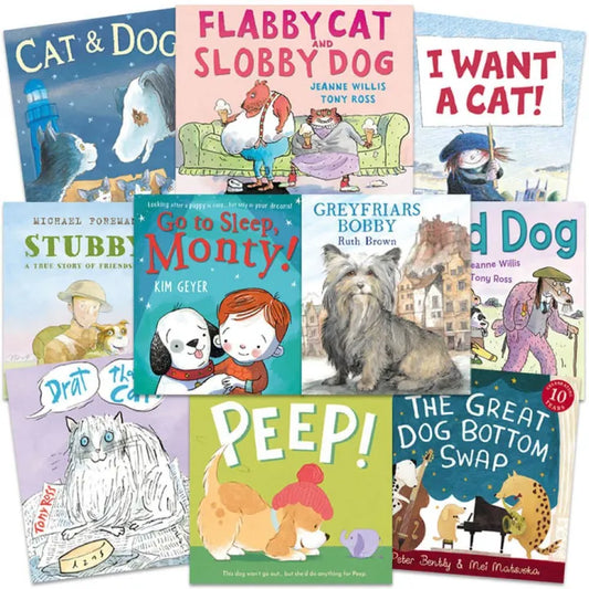 Dogs and Cats: 10 Kids Picture Book Bundle - Children's Book Collections (English)