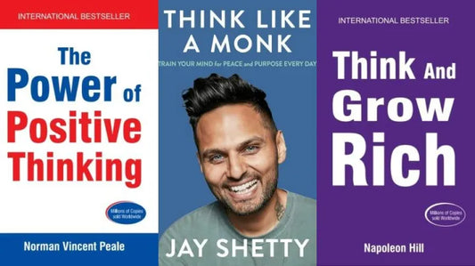 Set Of 3 Books (Think And Grow Rich / The Power Of Positive Thinking / Think Like A Monk)