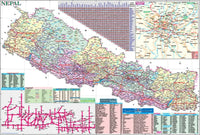 Nepal Map - Both Side Printed - Size 73/51 cm