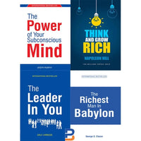 Set Of 4 (Think and Grow Rich+The Leader in You+The Richest Man in Babylon+The Power of Your Subconscious Mind)