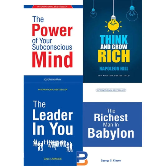 Set Of 4 (Think and Grow Rich+The Leader in You+The Richest Man in Babylon+The Power of Your Subconscious Mind)