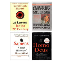 Set Of 4 Books Classic Books By Yuval Noah Harari & Stephen Hawking