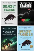 Combo Of 4 Trading Books (How To Make Money With Breakout Trading 2.0 + Chart Patterns & Candlestick Patterns in Stock Market Trading + Price Action Trading + How to Make Money With Breakout Trading) By Indrazith Shantharaj