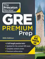 GRE Premium Prep (English, Paperback) By Princeton Review