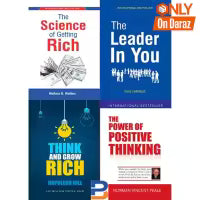 Set Of 4 ( The Science of Getting Rich + The Leader in You + Think and Grow Rich + The Power Of Positive Thinking )