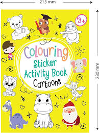 Coloring sticker activity book cartoon (Pegasus)